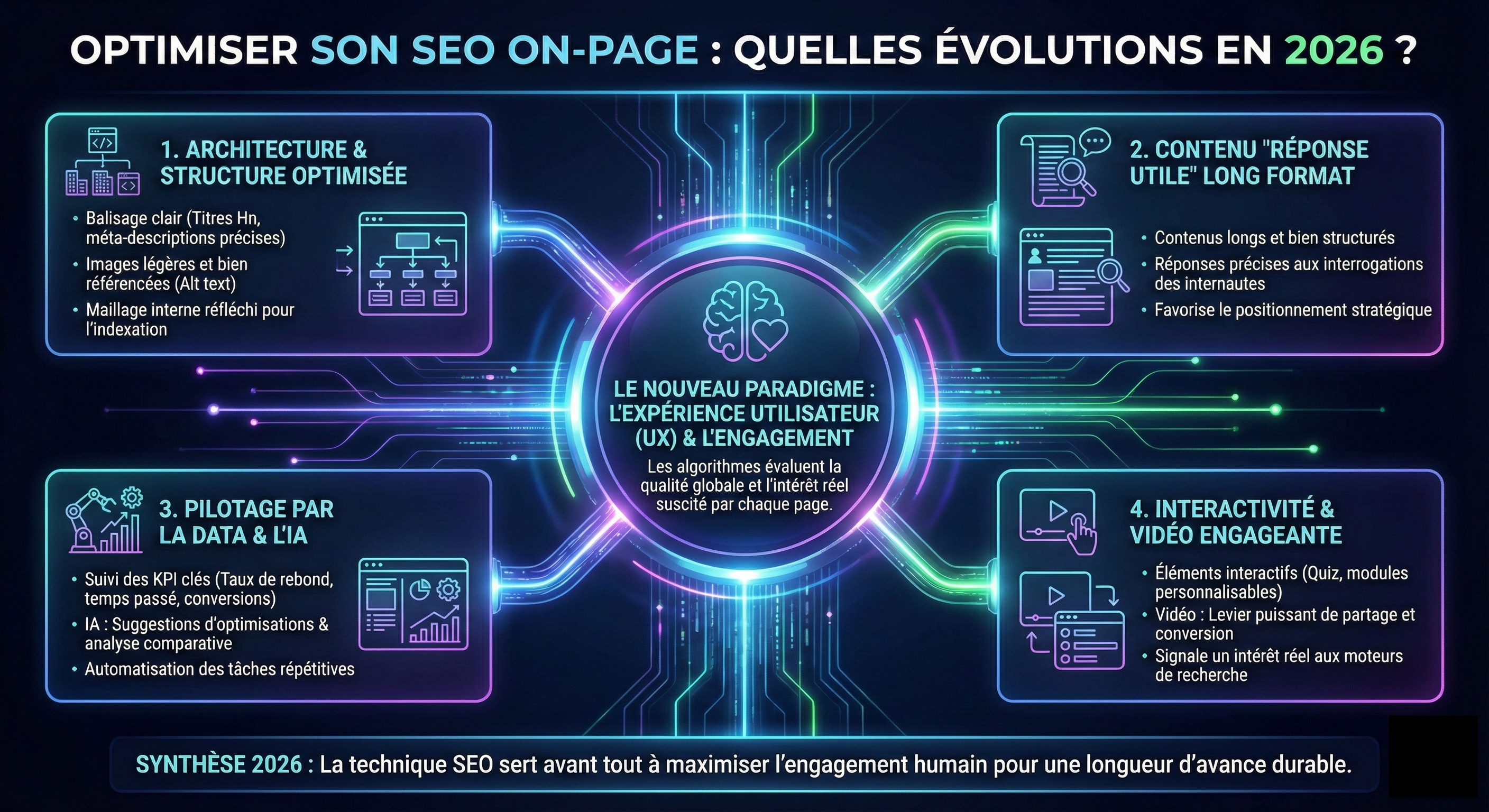 Infographie SEO des bonne pratique en 2026